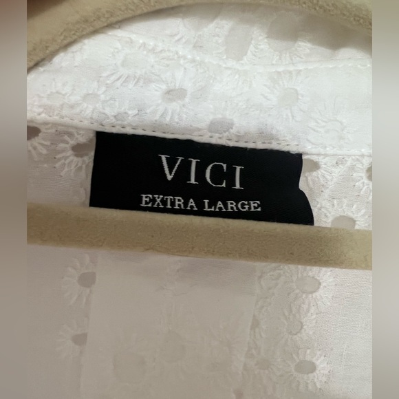 VICI White Blouse with Puff Sleeves (XL) - Picture 2 of 3
